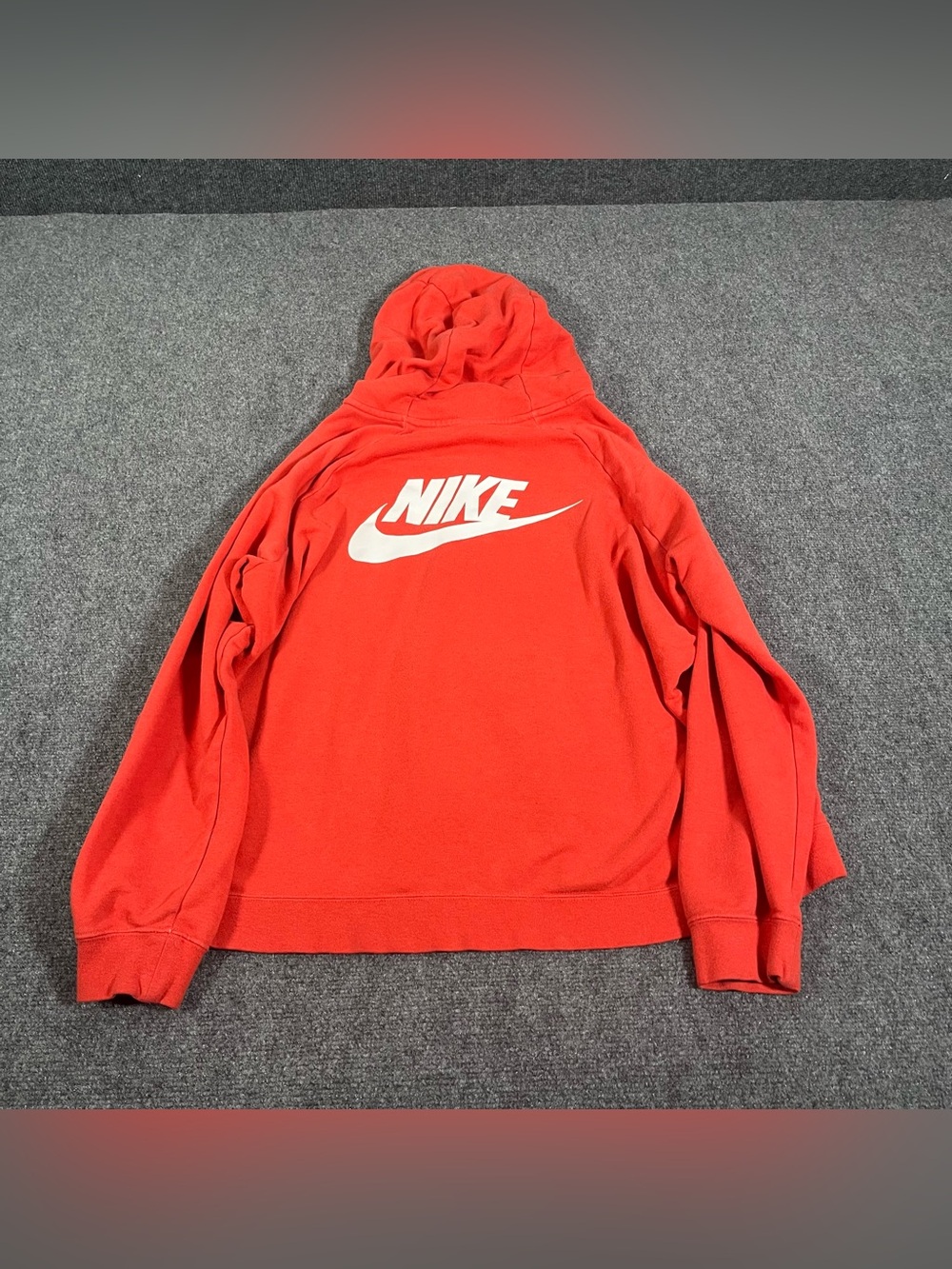 Nike Zip Up Hoodie Women’s 2xl Xxl Red Casual Athletic Preppy Big Logo Y2K